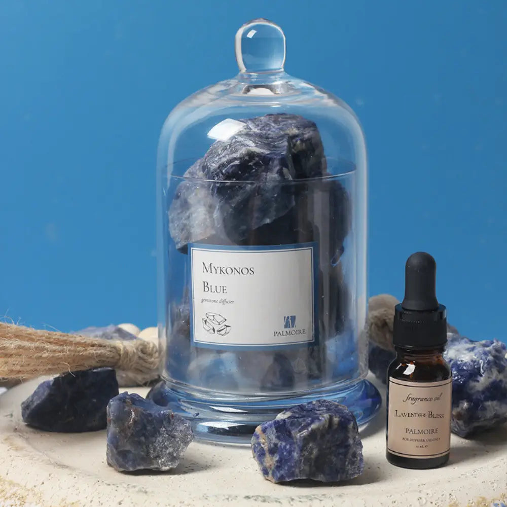 Mykonos Blue Gemstone Diffuser [Lavender/Cedar]